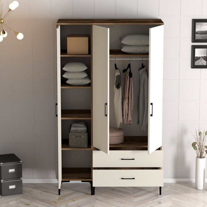 Hanah Home Kumsal PT - Walnut, Cream Hanah Home Kumsal PT - Walnut, Cream